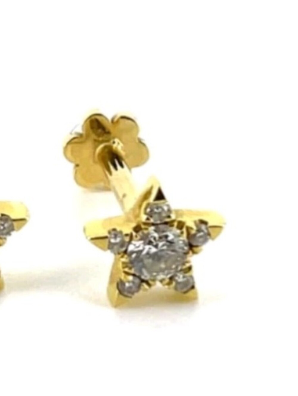 EUC 18k Maria Tash STAR threaded earring